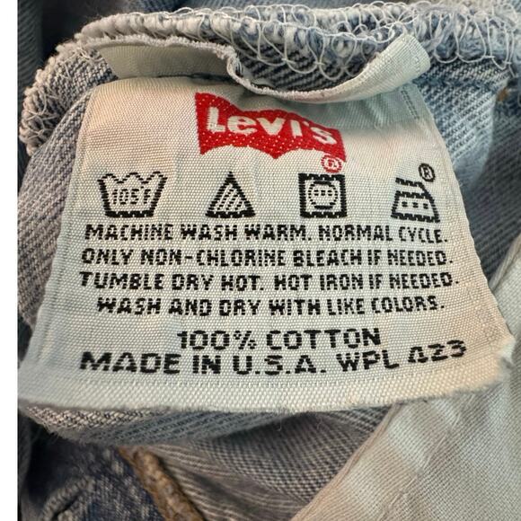 VTG 90s Levi’s 501 Button Fly Light Wash Denim Jeans Men’s 38x30 Made in USA! - Picture 6 of 8